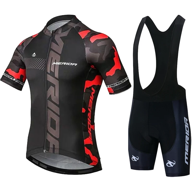 Bib Shorts Complete Cycling 2023 Merida Sports Set Jersey Men Mtb Men's Outfit Man Male Clothing Clothes Kit Road Bike Uniform