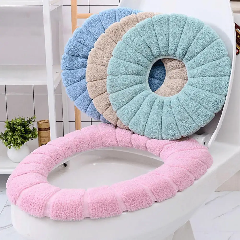 

Useful Toilet Seat Cover Allergy Free Toilet Seat Case Knitted Comfortable Universal Toilet Seat Cover Bathroom Accessories