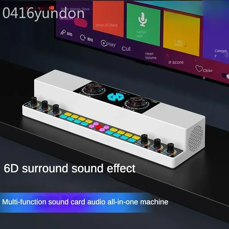 Английская версия Y6 звуковая карта для пения в прямом эфире аудио все одном