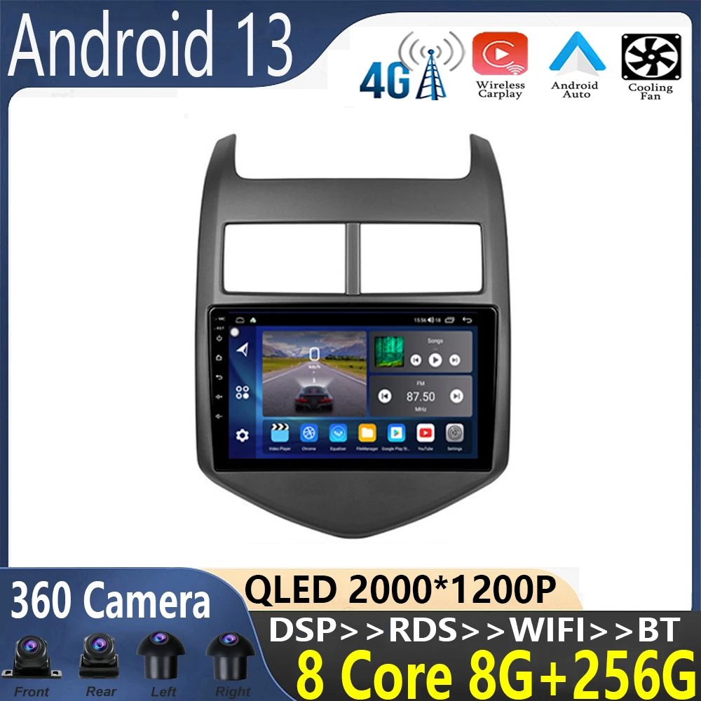 

Автомагнитола на Android 13 для Chevrolet Aveo 2 2011-2015, мультимедийный видеоплеер, навигация, стерео, GPS, 2DIN, dvd, беспроводной адаптер