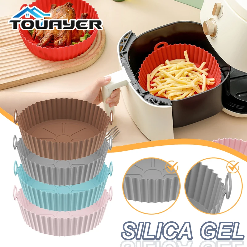 

Air Fryer Silicone Pan Air Fryer Oven Grill Pizza Chicken Air Fryer Accessories Disc Reusable Replacement Grill Pan Accessories