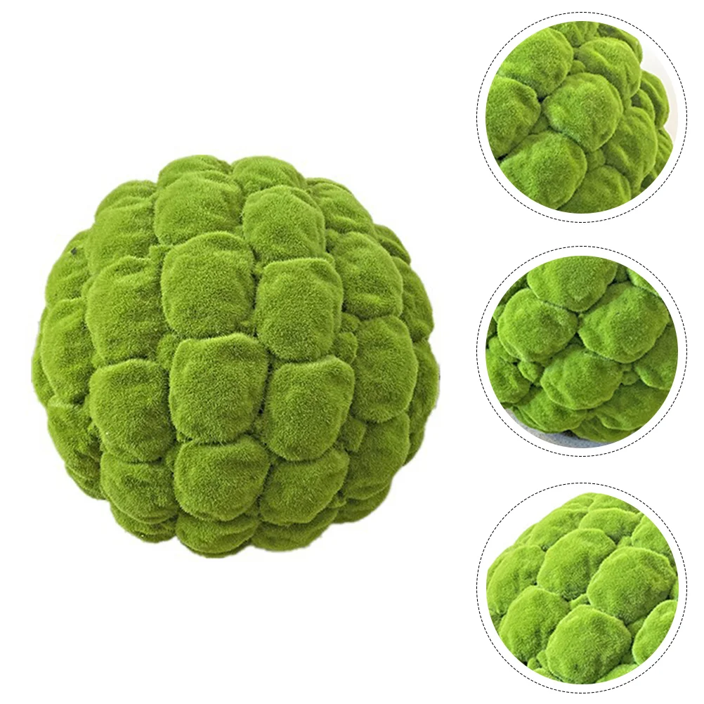 

1pc Mossy Stone Model Micro Landscape Adornment Garden Yard Decoration(Green)