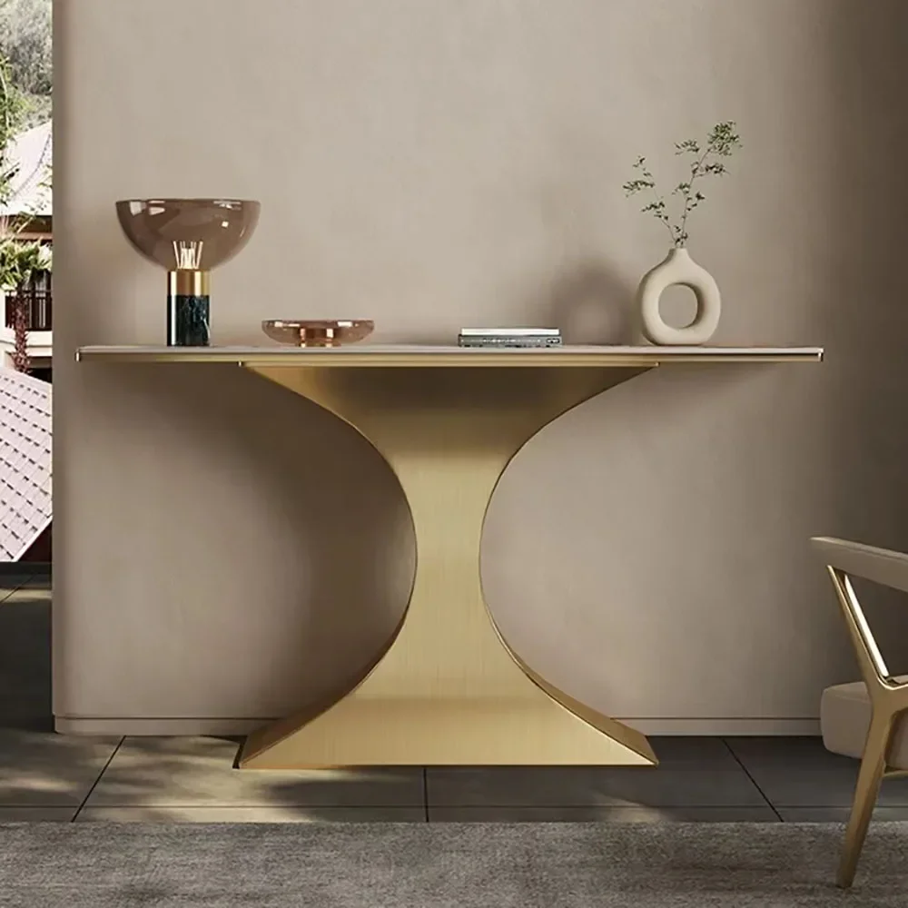 Entree Luxe ájektetafels Lobby Moderne hal Metalen Xoetafels Marmer Scandinavisch Консоль Ingresso Woonkamermeubilair