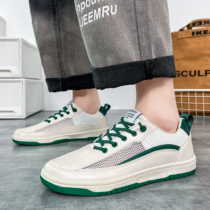 

Кроссовки мужские сетчатые легкие, дышащие, на шнуровке, повседневная обувь для ходьбы