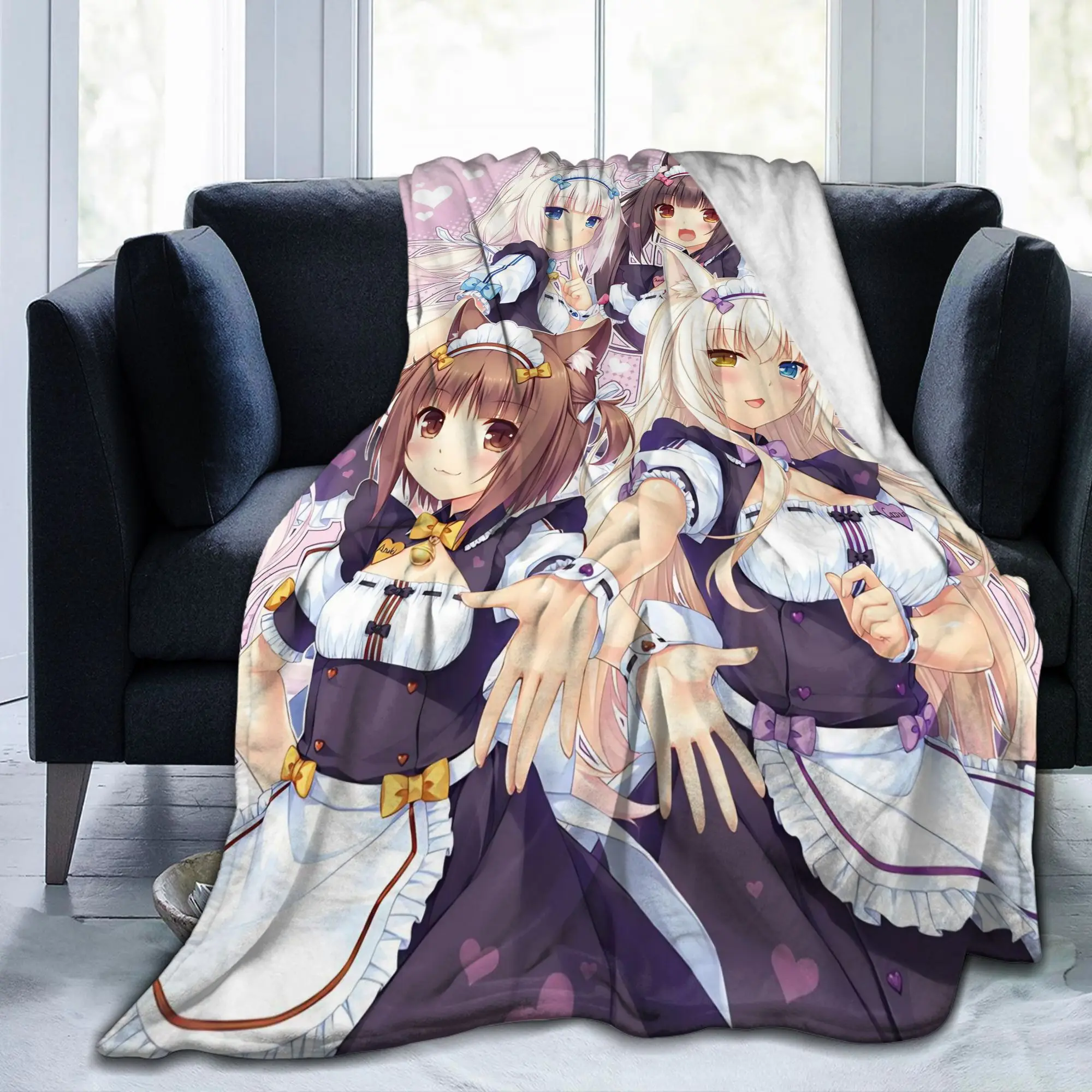 NEKOPARA аниме игровые одеяла флисовое весенне-осеннее многофункциональное супер теплое одеяло для дома, путешествий, плюшевое тонкое одеяло (art.: 3920d2bc024b6) - 3920d2bc024b6