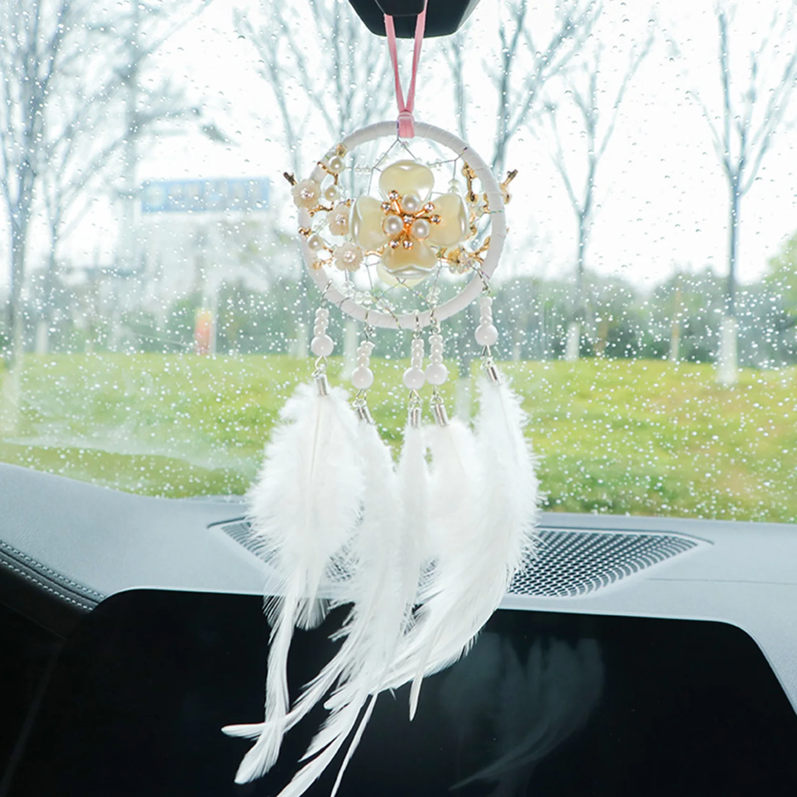 

Автомобильная подвеска в виде пера, Автомобильная подвеска в виде Ловца снов, искусственная Подвеска для зеркала заднего вида, для украшени...