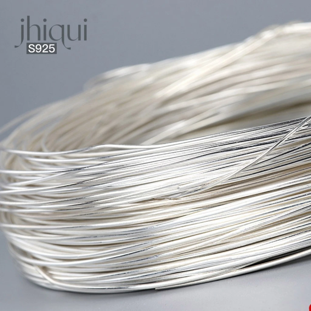 

50cm Solid 925 Sterling Silver Wire for DIY Bracelet Necklace Earring Fine Jewelry Making Findings&Components
