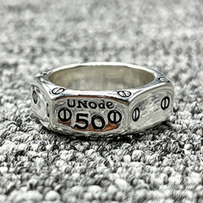 

Новинка 2022, креативное модное посеребренное 925 шестигранное очаровательное кольцо unode 50, праздничный подарок