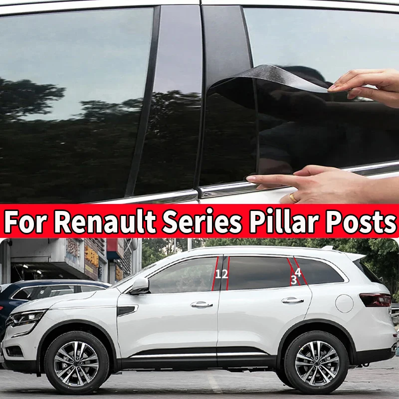 

Car Pillar Posts Door Window Middle Column Trim Sticker For Renault Captur Koleos Arkana XM3 Kadjar Mégane Conquest 2018 2020