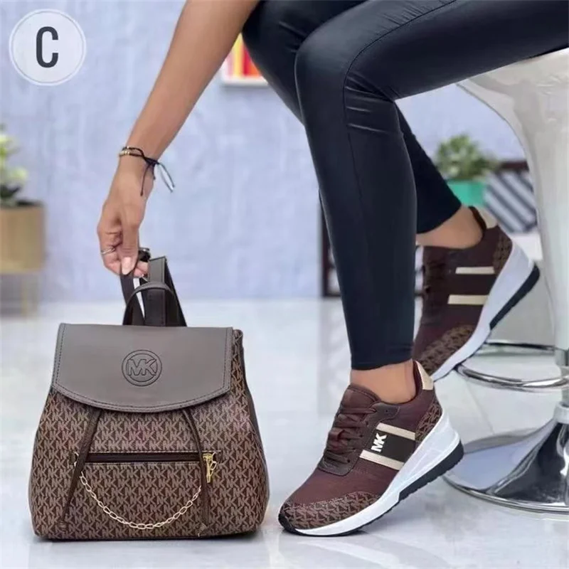 2023 Women Wedges Sneakers Lace - Up Breathable Sports Shoes Casual Platform Female Footwear Ladies Vulcanized Shnes