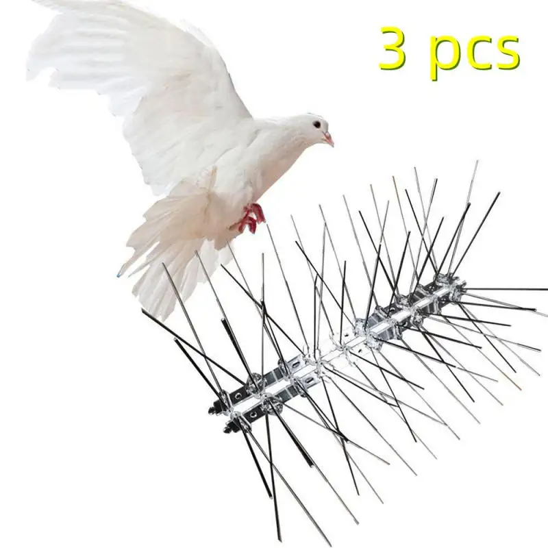 3pcs 25cm Metal Bird Repellent Spikes Garden Farm Window Fence Bird Repellent Bird Animal Spikes Repellent Gardening Tool