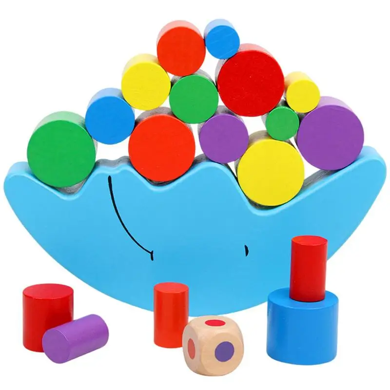 

Wooden Stacking Moon Toys Preschool Learning Montessori Toys Wooden Building Toys Balance Competition Game Birthday Gifts
