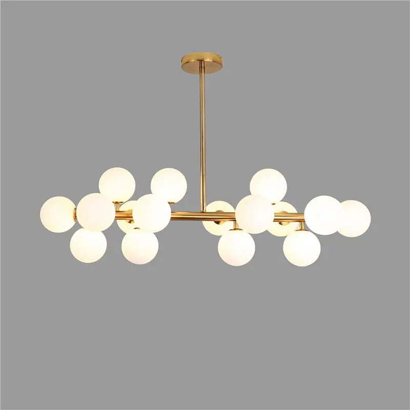 

Art Led Chandelier Pendant Lamp Light Room Decor Nordic Restaurant Simple Multi-Head Ball Hanging Clothing Store Indoor