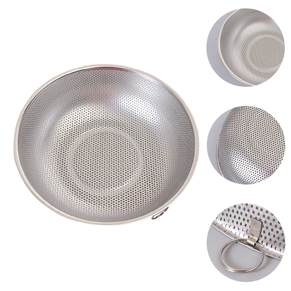 

Rice Washing Basket Basin Salad Mixed Greens Vegetable Stainless Steel Sink Strainer Kitchen Drain Leaky