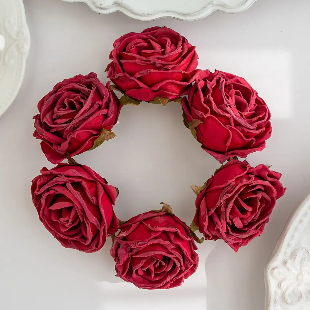 

Искусственные розы из шелка, набор из 5 штук