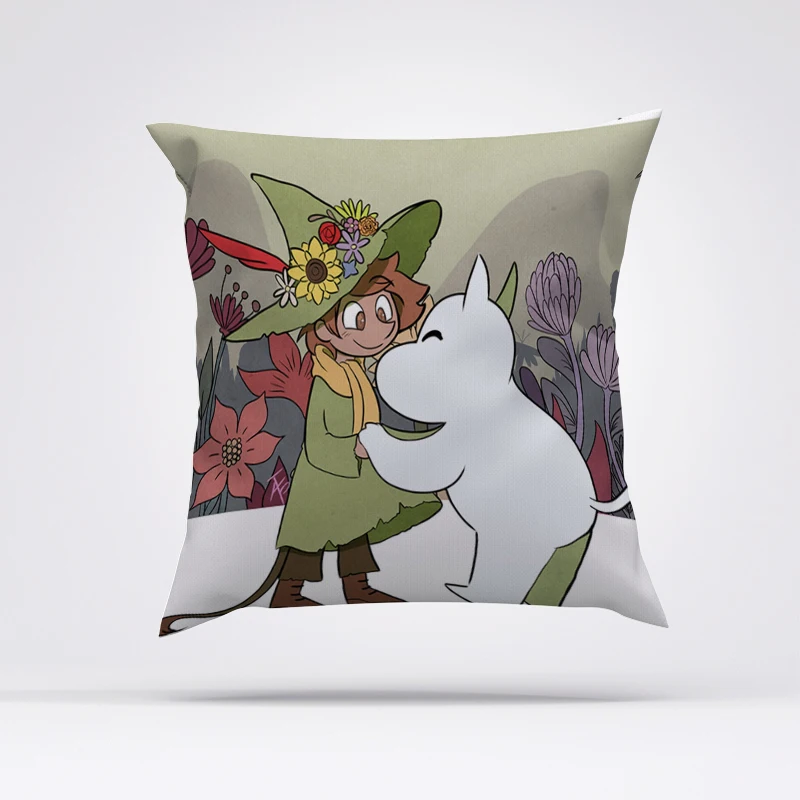 

Sleeping Pillows Hippo Moomines Throw Pillow Covers Decorative Cushion Cover Cushions Home Decor Pillowcase Sofa 45x45 Body Fall
