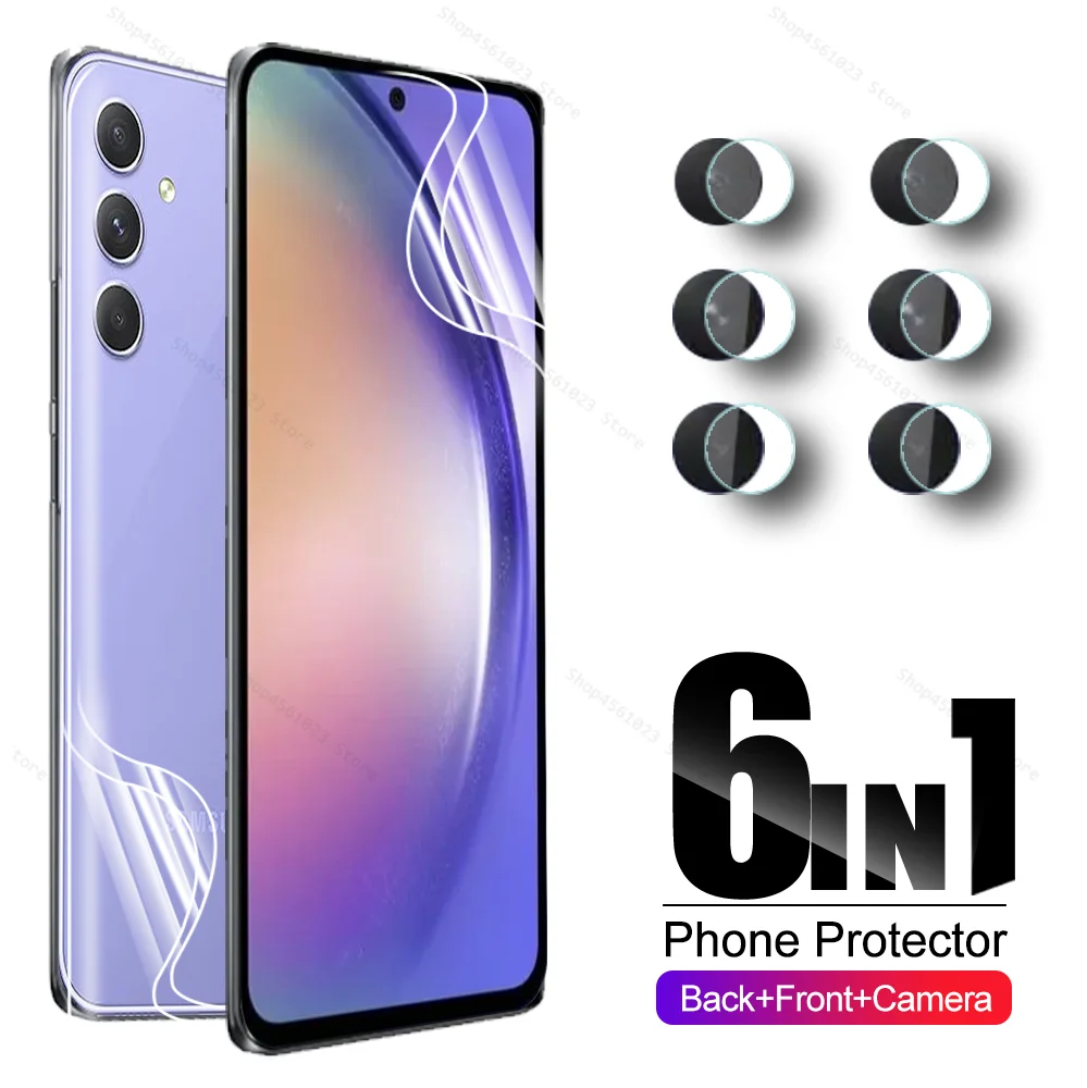 

6 в 1, Гидрогелевая Защитная пленка для Samsung Galaxy A54, Samsung A 54, 54A, SamsungA54, 6,4 дюйма, 2023