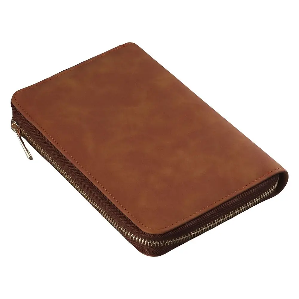 

Brown Budget Binder 6 Rings PU Leather Cash Notebook Cash Budgeting Home