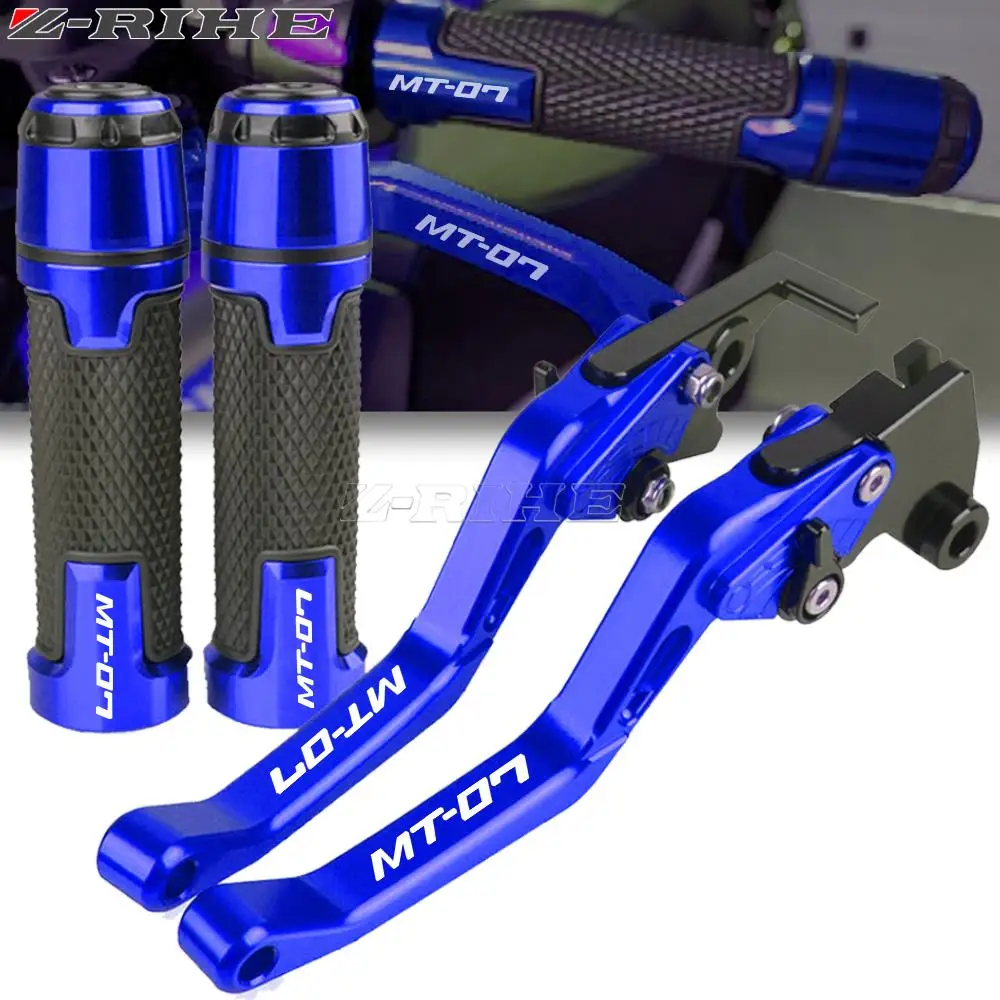 

For YAMAHA MT07 FZ07 2014-2021 2020 Motorcycle Accessories Brake Clutch Levers Handlebar Grip Handle Bar Grips MT FZ 07 2019