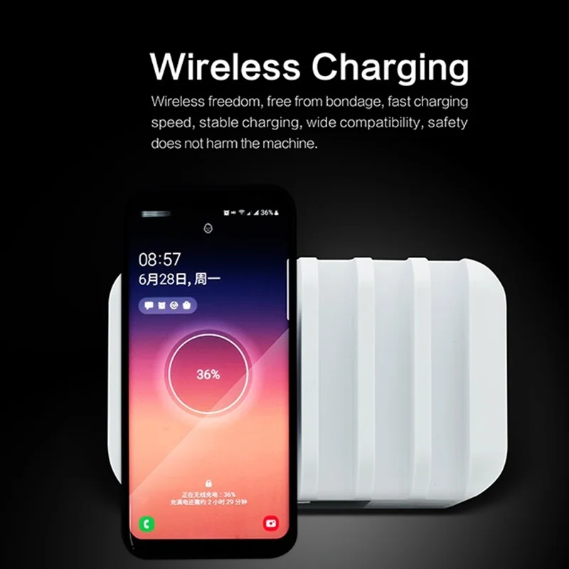 48w fast phone usb charger qc 3 0 wireless charger lcd display with clock for iphone 11 12 pro max samsung xiaomi phone holder free global shipping