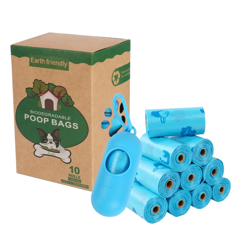 

100pcs Pet Dog Poop Bags Protect Environment Degradable Plastic Garbage Bag Portable Car Outdoor Clean Pets Supplies