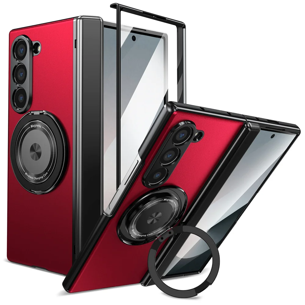 Вращающийся на 360 градусов Магнитный чехол для телефона Samsung Galaxy Z Fold 6 5 4 3 Fold6 Fold5