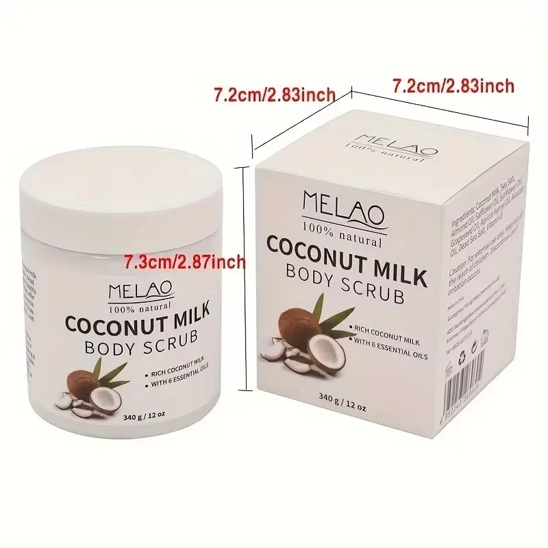 Эфирные масла и питательные вещества MELAO COCONUT BODY SCRUB Соль мертвого моря