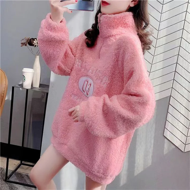 Плюшевая и толстая искусственная кожа для женщин ins2024 новая осенне-зимняя