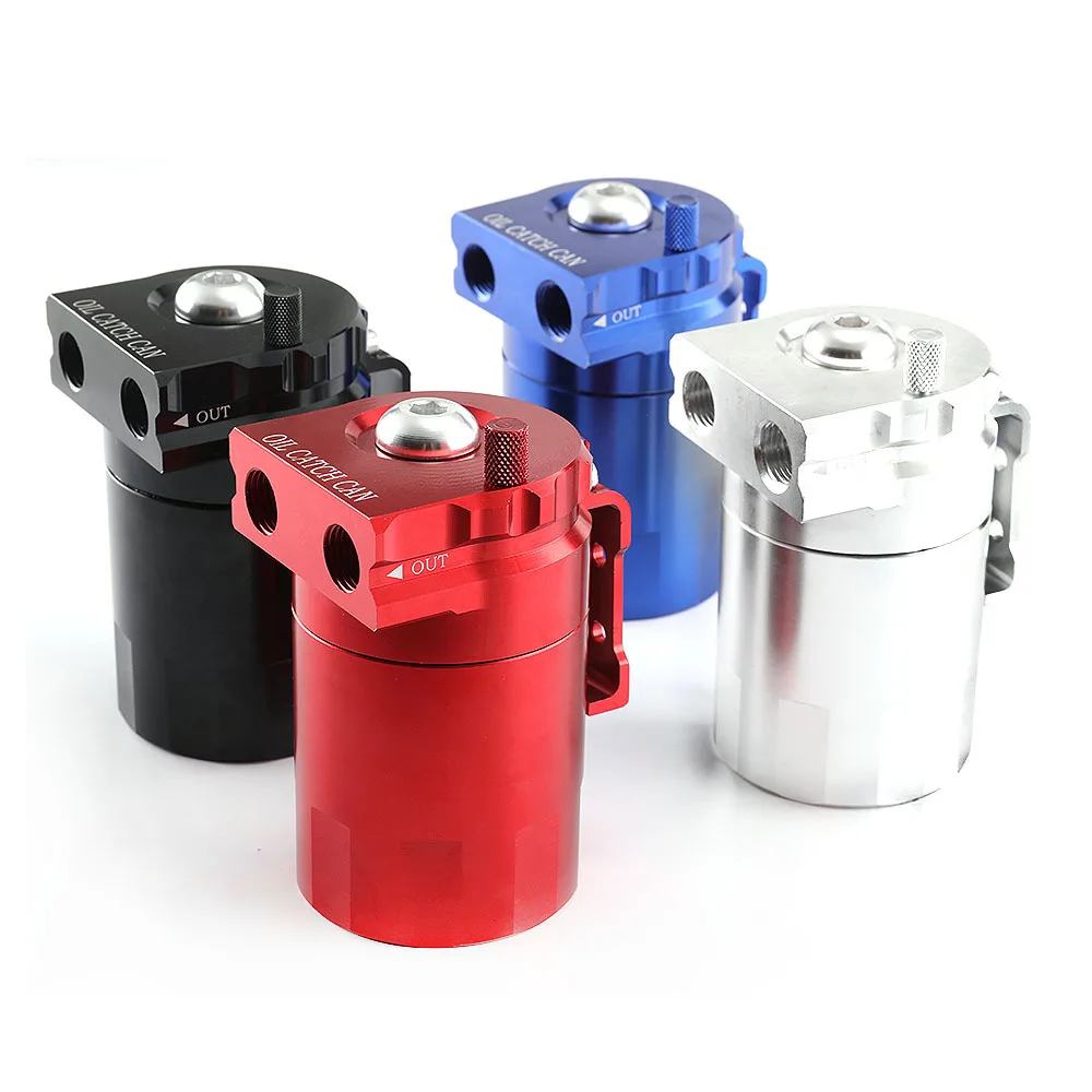

Universal Baffled Aluminum Oil Trap Reservoir Fuel Catch Tank Oil Catch Can Kit