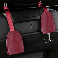 universal car seat headrest hooks pu leather hanging storage hook 15kg load bearing organizer hidden hook interior accessories