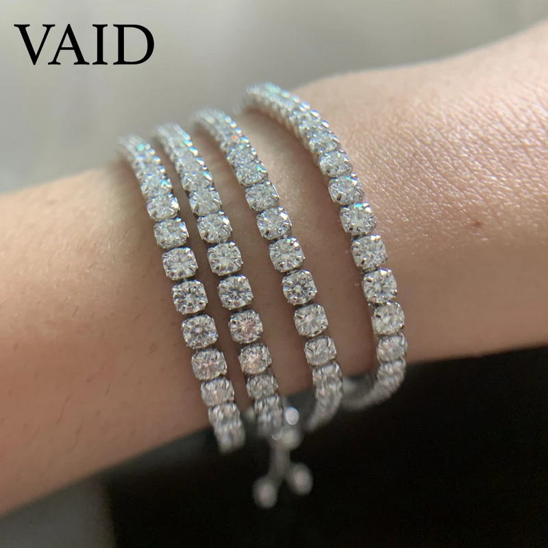 

Браслеты Smyoue из серебра 925 пробы с муассанитом для мужчин и женщин