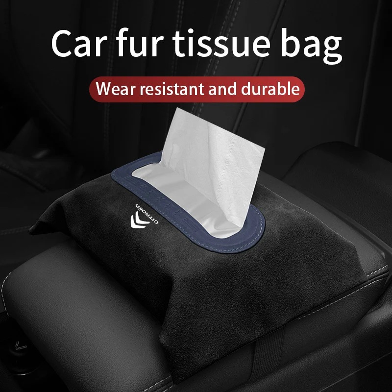 

For Citroen Berlingo Saxo C3 C5 C4 C1 C2 Ds3 Grand Picasso Elysee G Car Tissue Box Armrest Portable Seat Back Paper Storage Bag