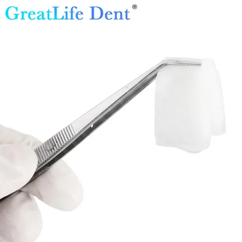 GreatLife Dent Стоматологическая гемостатическая губка Медицинская марлевая губка Желатинная рана Одноразовая кровоостанавливающая губка для ухода за полостью рта 60*20*5 мм