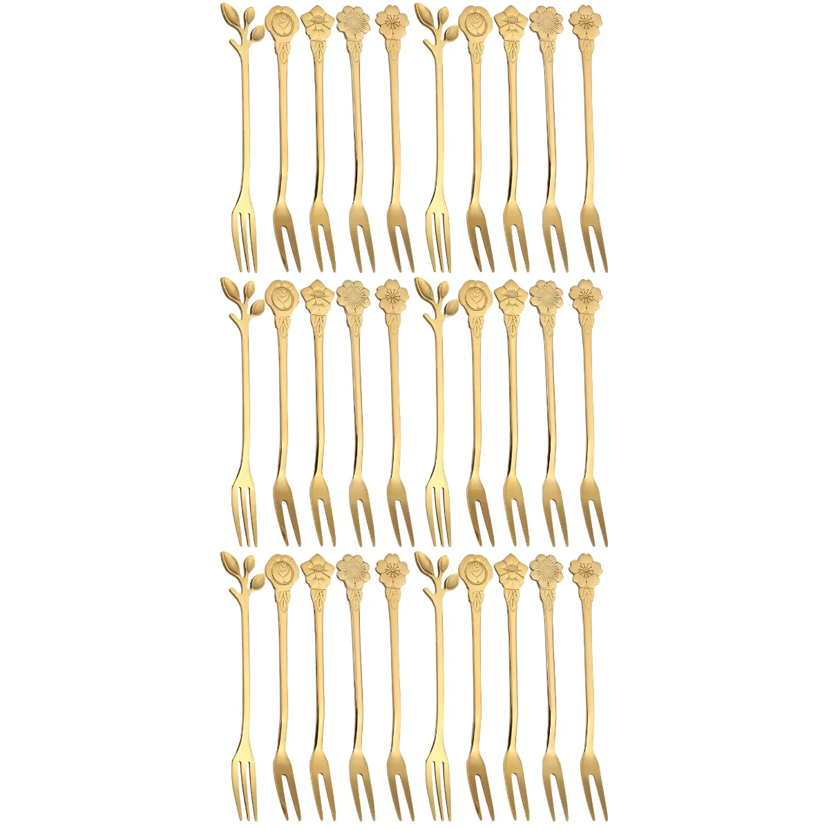

Forks Fork Dessert Cocktail Cake Appetizer Flatware Steel Mini Tasting Spoon Pick Fruit Breadpicks Stainless Small Old Toddler
