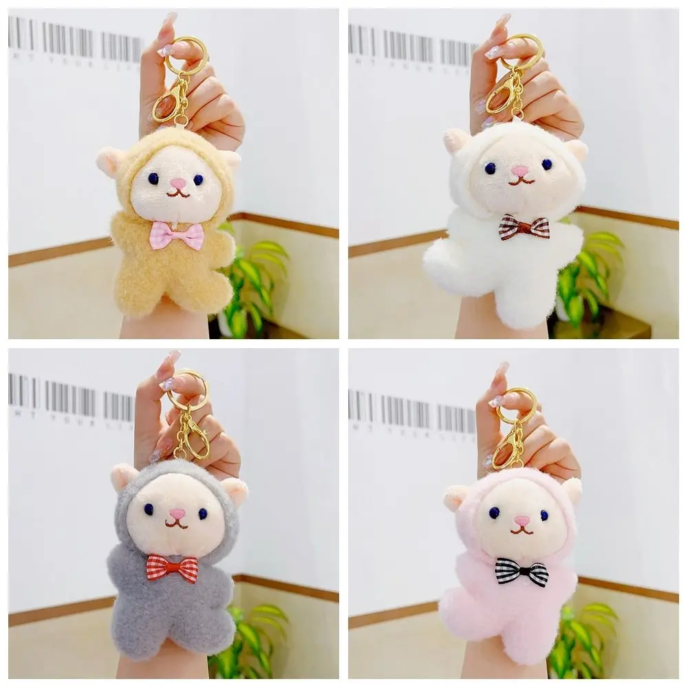 

Creative Key Chains Cartoon Doll Pendant Key Ring Lovely Plush Little Lamb Keychain Couple School Bag Hanging Ornament Gift