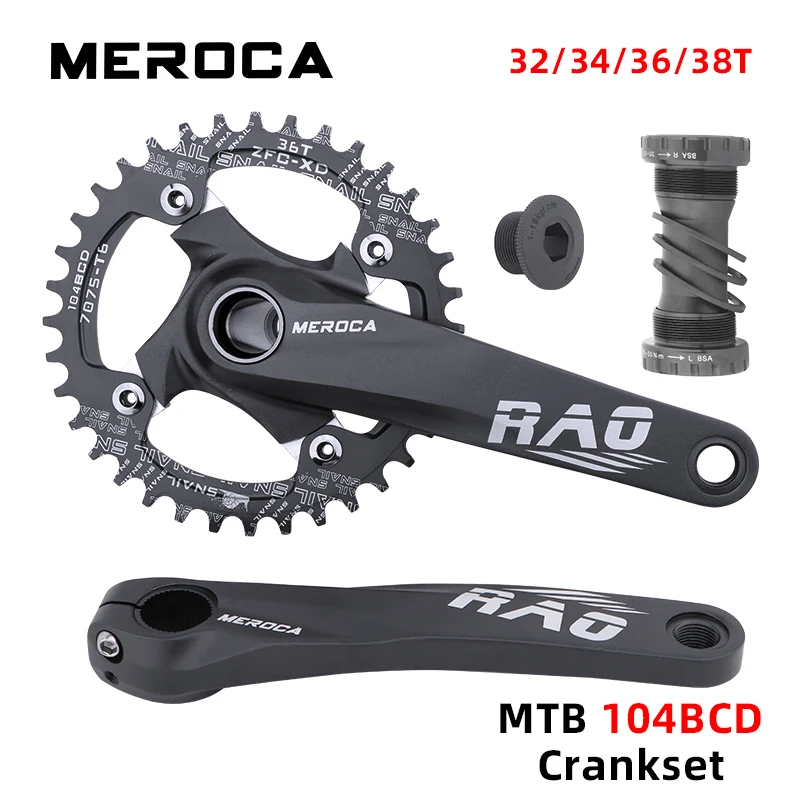 

MEROCA mountain bike chainring 104BCD positive and negative tooth disc/elliptical disc sprocket 32/34/36/38T bicycle crank