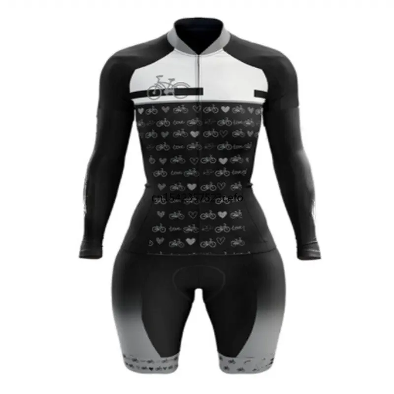 

Триатлоновый велосипедный костюм, женская спортивная одежда с длинным рукавом