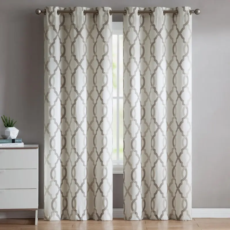 

Grommet Light-Filtering Curtain Panel Pair, Taupe, 38