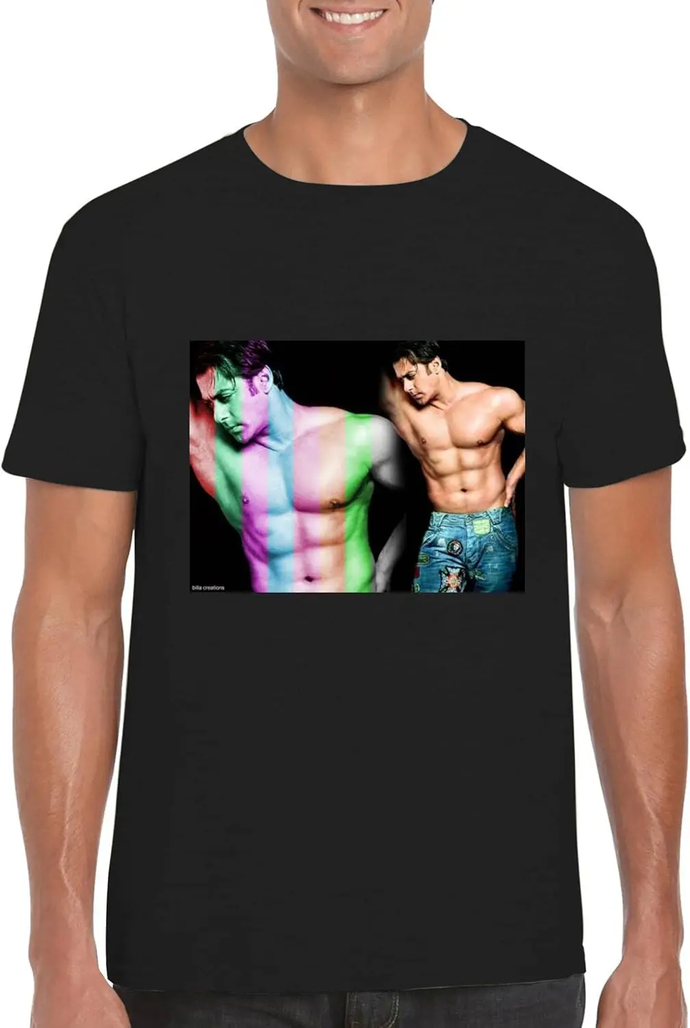 Сальманхан - Мужская футболка с круглым вырезом PDI # ПИДП 261527