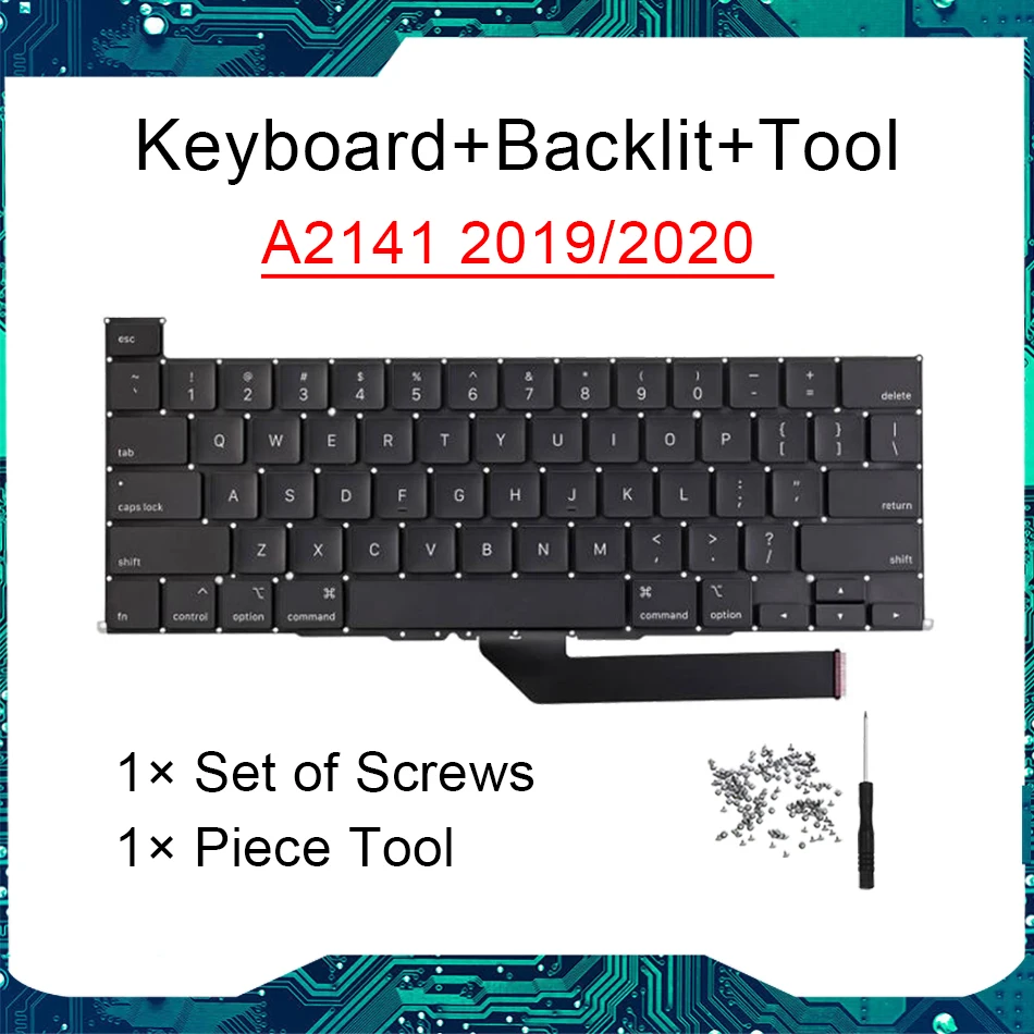 Клавиатура для ноутбука New US SP FR GER RU IT DK AR Layout A2141 для MacBook Pro Retina 16" 2019 EMC 3347.