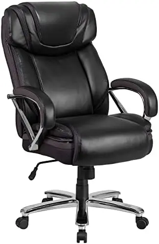 

Большой и высокий эргономичный офисный стул серии 500 фунтов, цвет серо-коричневый, мягкая кожа, эргономичный, с очень широким сиденьем