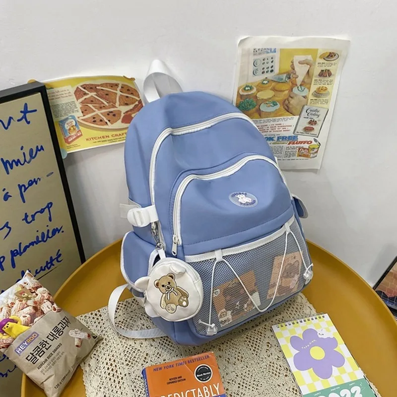 Женские рюкзаки для школьников и подростков, милые корейские школьные сумки с мультипликационным принтом для учащихся средней школы, женск...