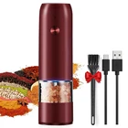 Электрическая мельница для перца, автоматическая мельница для специй, регулируемая мельница для травы, перечной кукурузы, шейкер для соли светодиодный светильник кой, кухонные приспособления