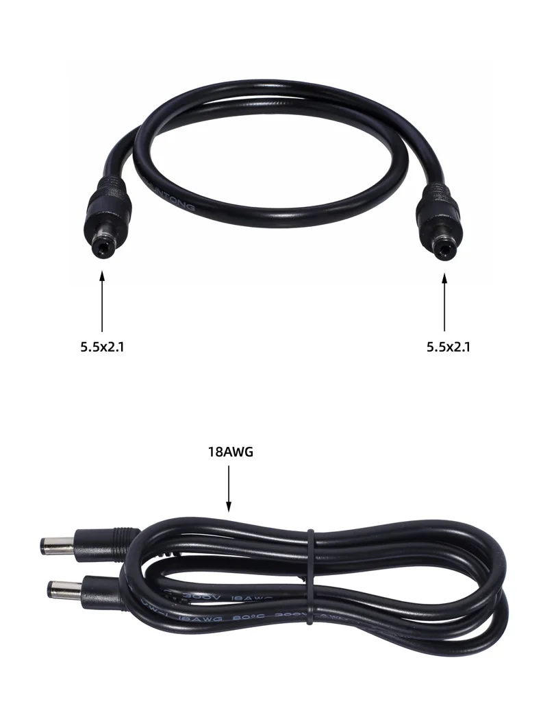 Зарядная линия постоянного тока 5 5*2 1 питания с наружной резьбой 5x2 мм мониторинга