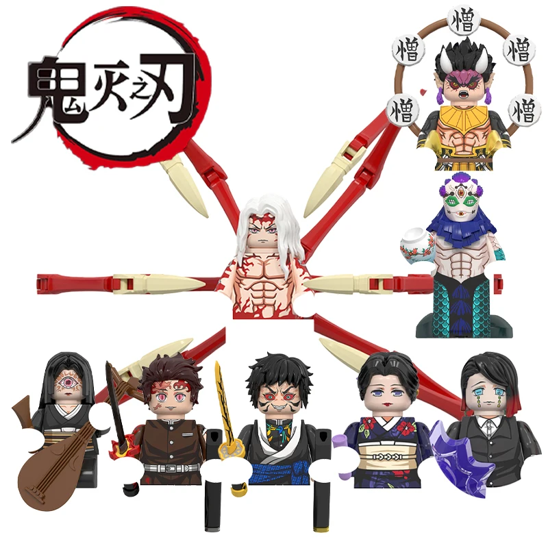 

Минифигурки Bandai рассекающие демонов аниме, новые строительные блоки, коллекционные продукты, игрушки, подарки для кирпичей, Обучающие товары