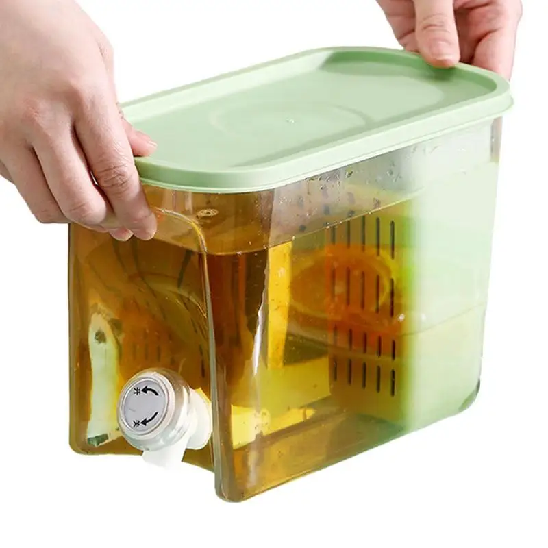 

Drink Dispensers For Parties 5.6L Refrigerator Water Dispenser Beverage Dispenser Wide Mouth Easy Filling With Faucet Drink