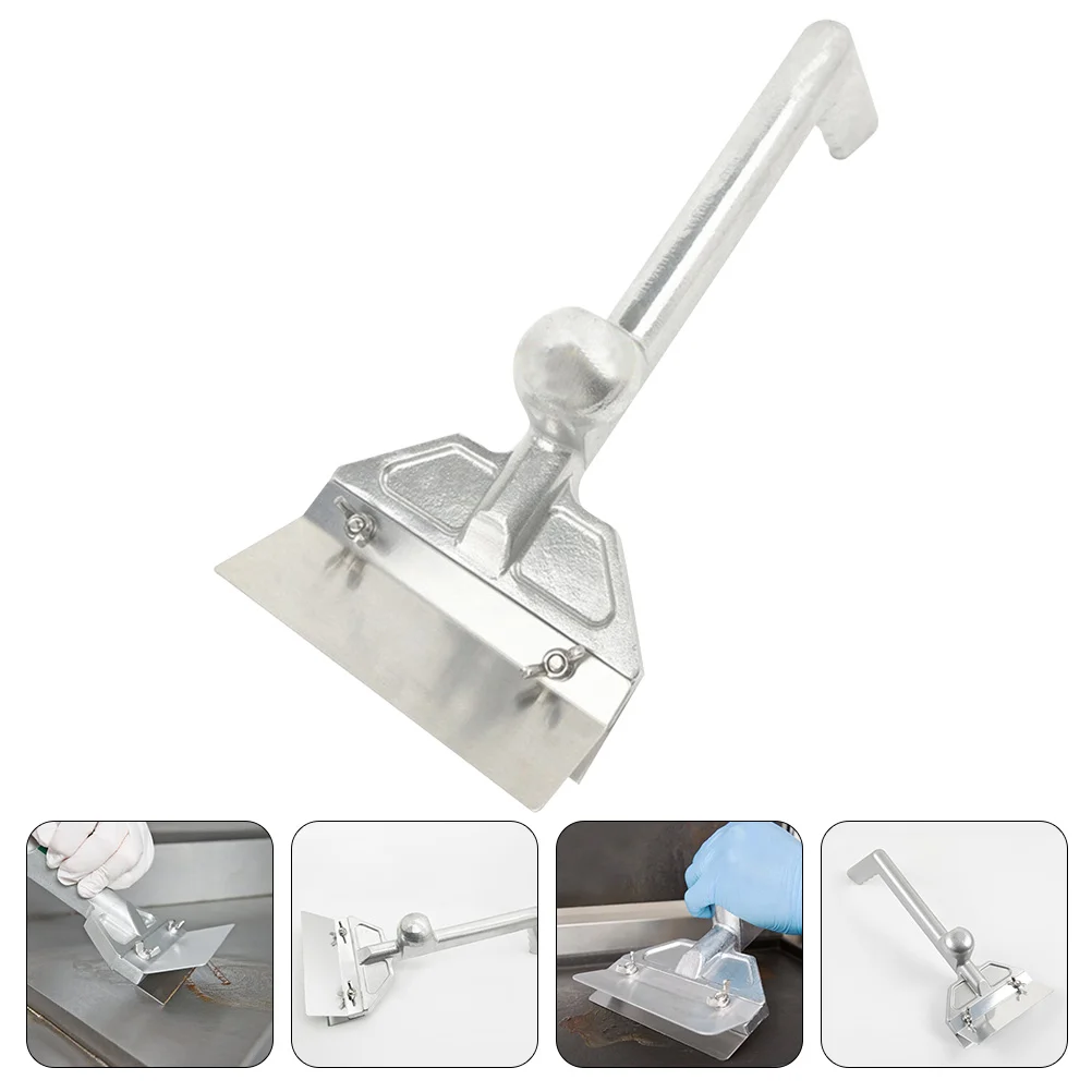 

Skillet Scraper Stainless Steel Cooking Steak Outdoor Flat Top Grill BBQ Kitchen Barbecue
