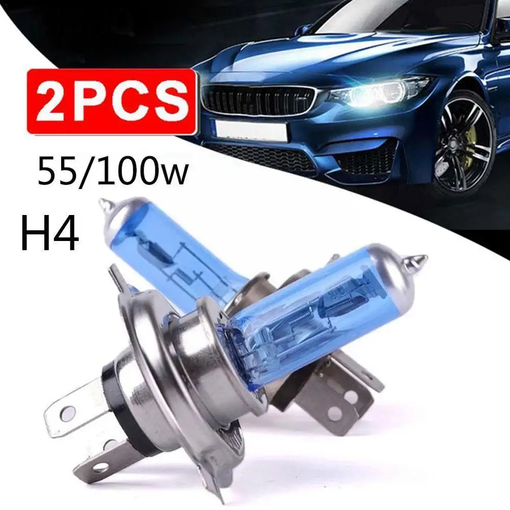 

2 шт. универсальные 50/100 Вт H4 5500k Сверхъяркие Автомобильные фары, лампы высокой яркости, автомобильный Стайлинг, фары для всех F7d6