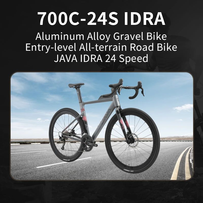 Фото Велосипед JAVA IDRA 24 Speed Racing с интегрированной рамой, легкий, OEM, аэродинамический, 700C, дисковые тормоза, гравийный велосипед из алюминиевого сплава №2