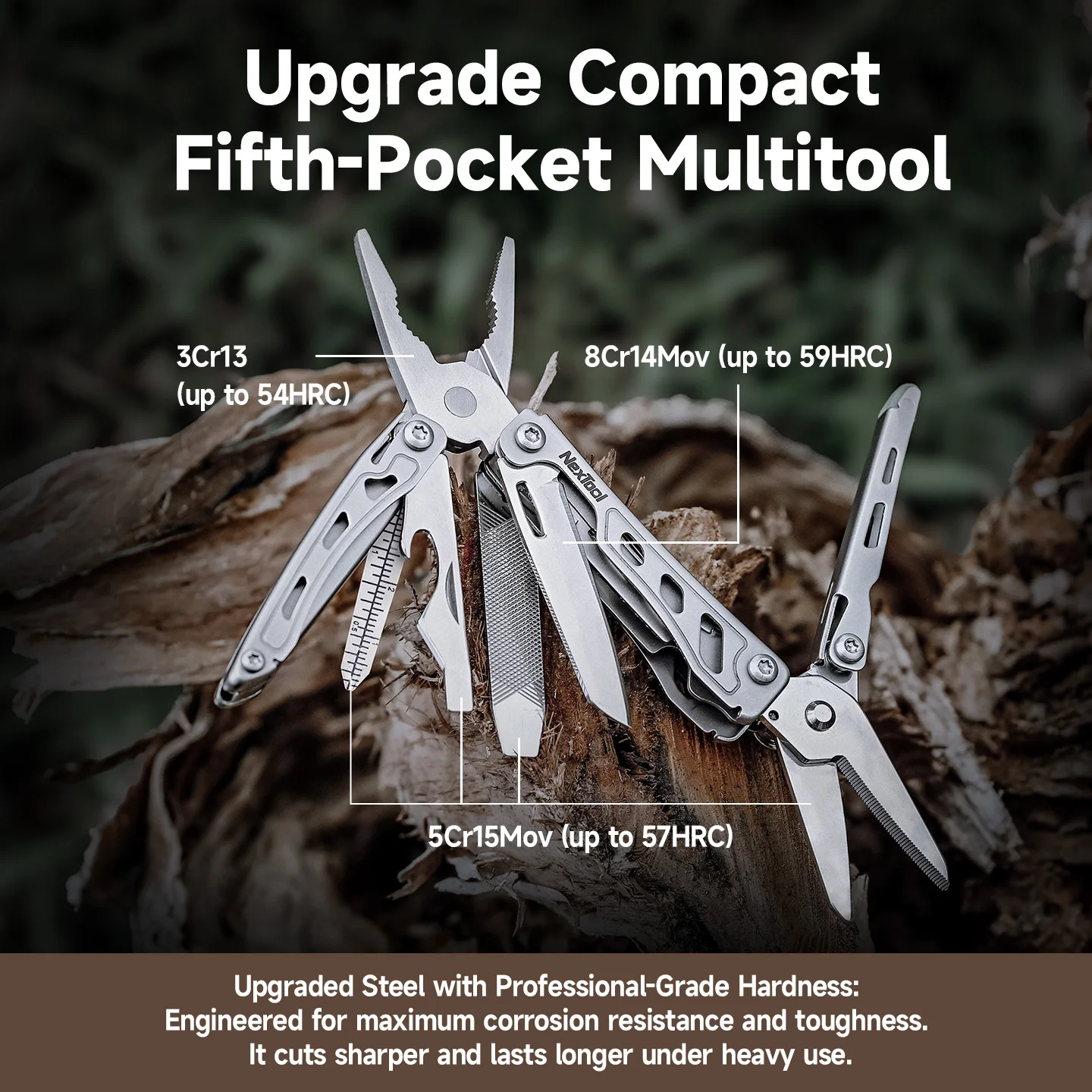 Фото Новый многофункциональный инструмент NexTool Mini Flagship F12 13 в 1, складной EDC-мультитул на брелоке, улучшенная сталь 80Cr14Mov, инструменты для кемпинга и активного отдыха №3